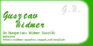 gusztav widmer business card